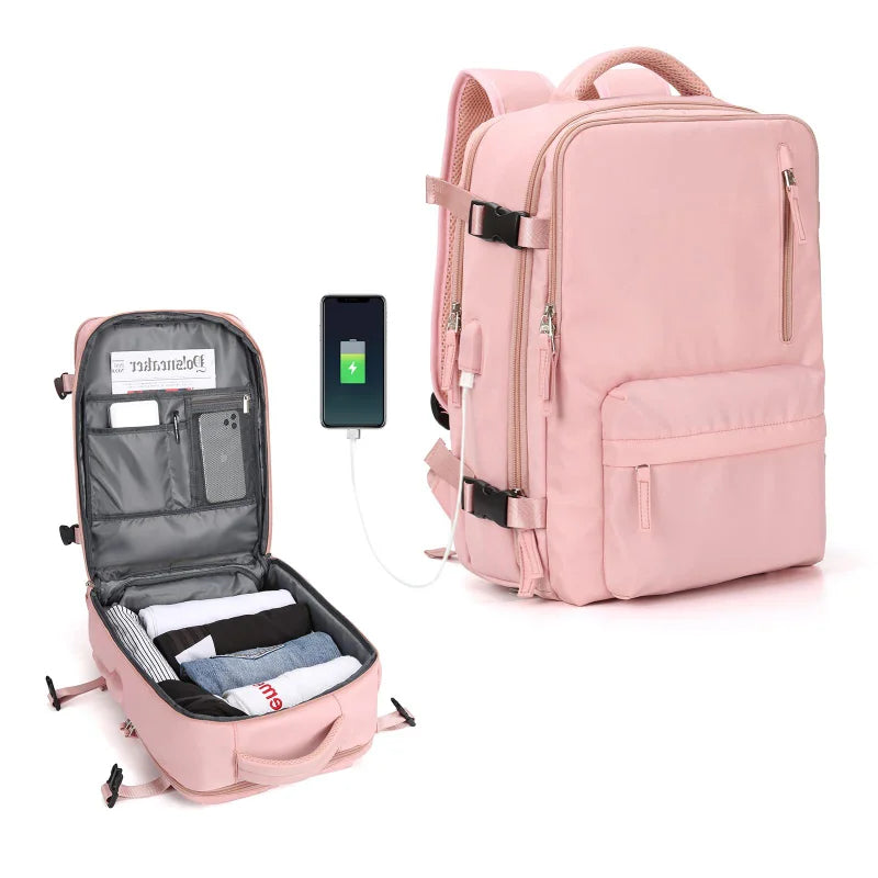 Mochila | B-Perfect PLUS - Expansível Impermeável com USB Para Viagem