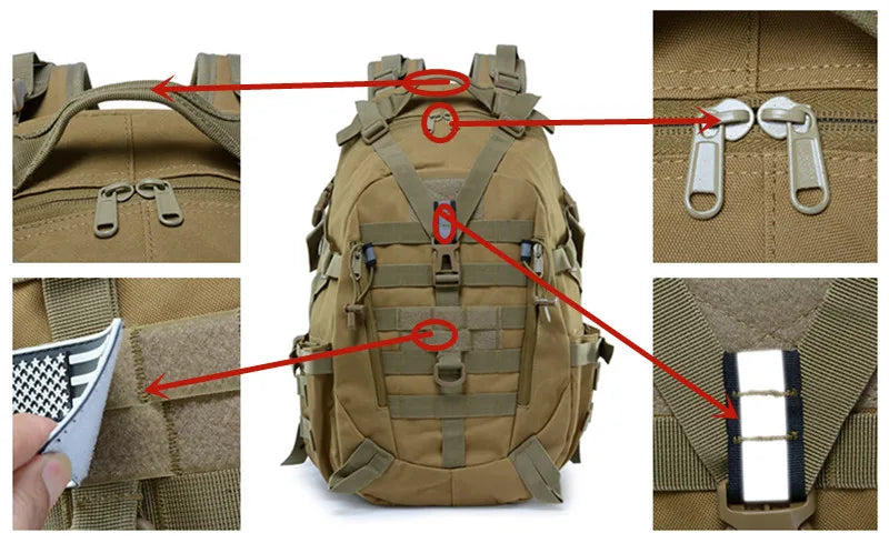 Mochila - Tática Militar Camping 40L