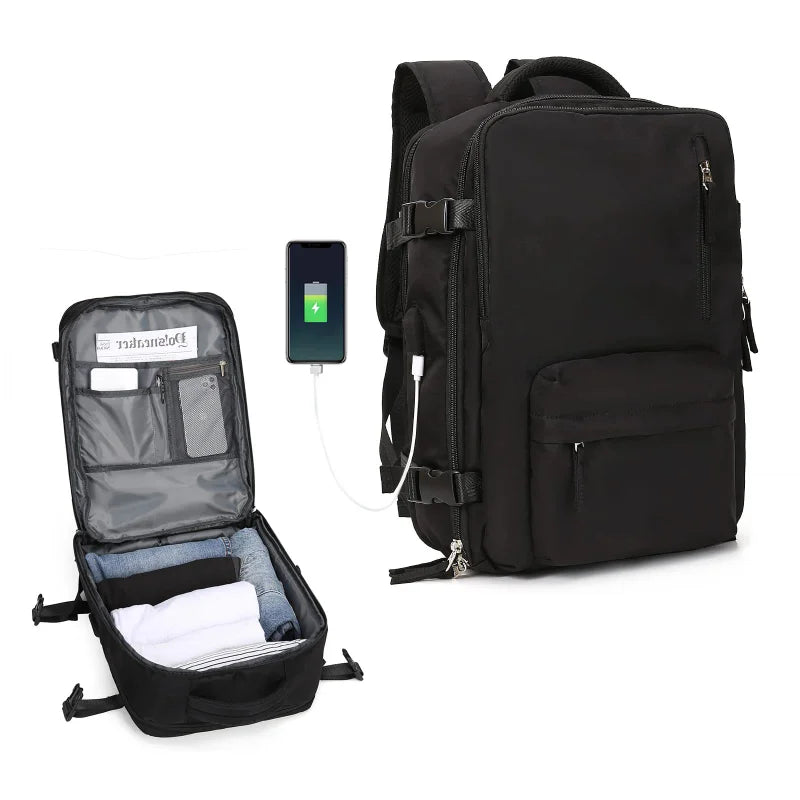 Mochila | B-Perfect PLUS - Expansível Impermeável com USB Para Viagem