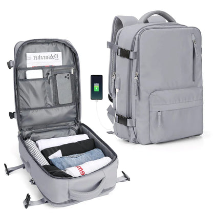 Mochila | B-Perfect PLUS - Expansível Impermeável com USB Para Viagem