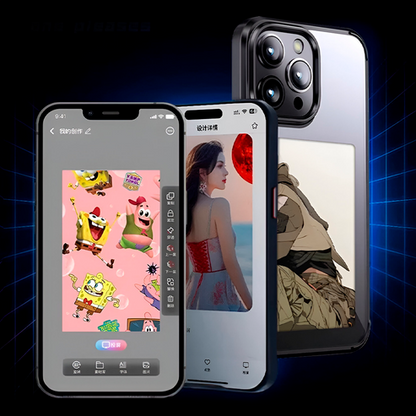 Case Inteligente Iphone - Case E-ink Screen Fotos Personalizáveis + App